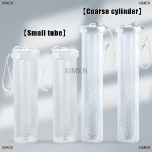 CANAMEK 1pc Cylinder Shape Student Supplies Pencil Case Pen Holder PP Portable Adjustable Pen Organizer Transparent