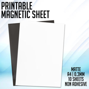 WPS QUAFF Magnetic Printable Glossy/Matte Paper for DIY Projects - Non-Adhesive (0.3mm Thick)