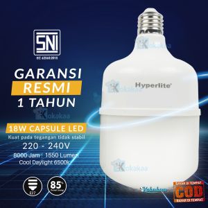 Lampu Bohlam Led HYPERLITE JUMBO by Hannochs 18 WATT 5w/7w/10w/14w/18w/26w Kapsul Garansi 1 Tahun SNI