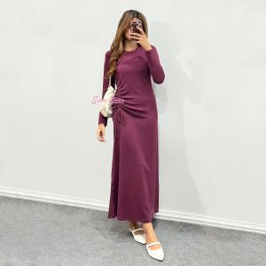 Livia Long Dress - Dress Serut Knit