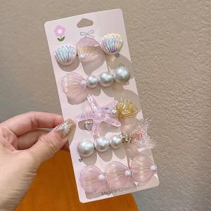 *READY STOCK AT MALAYSIA*5pcs Korean New Shell Hairpin Duckbill Hair Pin Set Fashion Bangs Hairclip Hair Accessories Penyepit Rambut 发夹