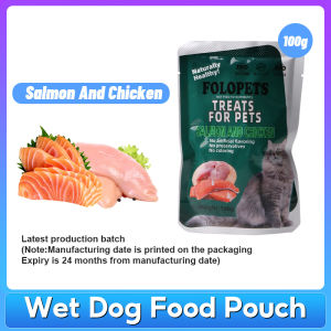 【In Stock】FOLOPETS 100g Cat Food Pouch Organic Wet Cat Food (4 Flavors)