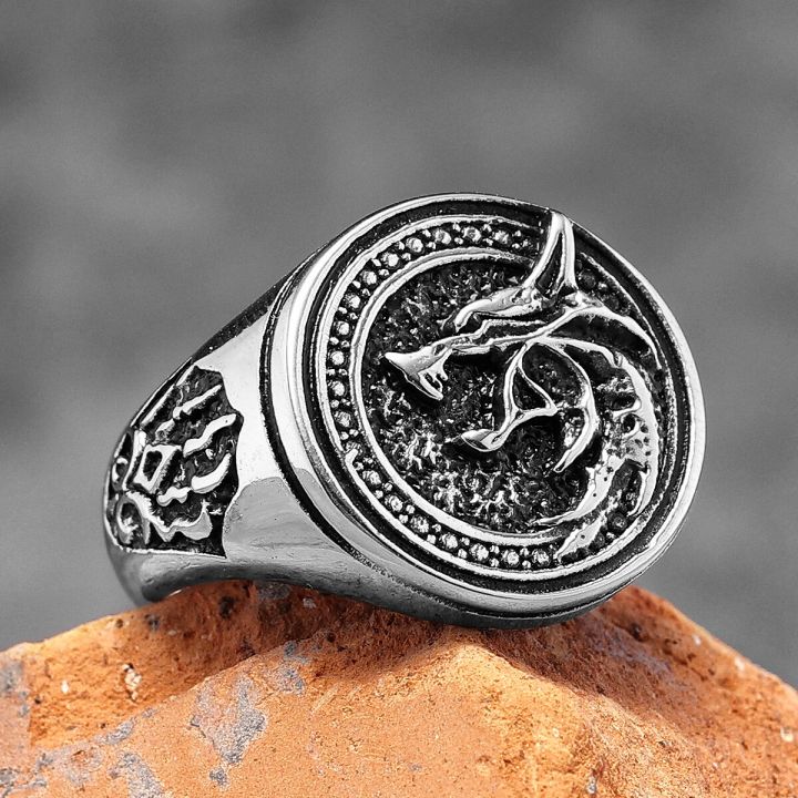 Viking Wolf Paw Stainless Steel Mens Punk HipHop Unique Titanium Steel Ring  Trendy For Male Biker Jewelry Creativity Gift Lazada PH