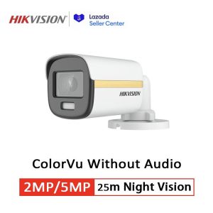Hikvision Analog CCTV Camera 2/5MP W/Audio Tubro HD Bullet Full UHD Outdoor IP67 Waterproof ColorVu