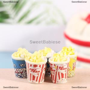 [COD] SweetBabiese 4pcs Miniature dollhouse ข้าวโพดคั่วแกล้งเล่นตุ๊กตาบ้านจำลองอาหาร