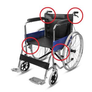 BingoHealth รถเข็นผู้ป่วย มาตรฐาน โรงพยาบาล เบาะหนัง พับได้ วีลแชร์ Wheelchairs