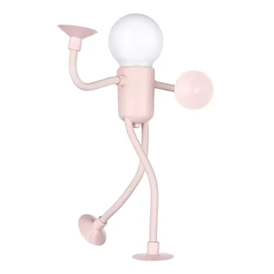 Sportsman Ornaments Cute Light Bulb Man Night Light Suction Cup Changeable Shape Funny Decompression Ornaments