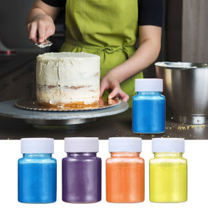 【High Quality+ In Stock】15g Edible Glitter Cake Decoration Powder Mousse Cake Macaron Chocolate Flash Powder Silver Pearl Powder Baking Color Dust (In Stock)