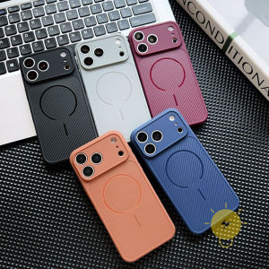 For iPhone 17 Pro Max Case Magnetic TPU Carbon Fiber Pattern Phone Case For iPhone 18 Pro Max Plus 17 16 15 14 13 12 Cover Aesthetic Korean Cute