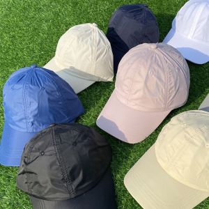 MQU19 Solid Color Quick-Drying Baseball Cap Anime Korean Style Solid Color Sun Hat Versatile Cotton Peaked Cap Girl