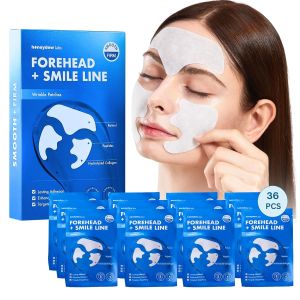 Wrinkle Patches for Forehead and Smile Line Patches 36 PCS with Hyaluronic Acid Collagen Peptides - Anti Wrinkle Patches - Face Tape for Wrinkles Overnight - Smoothing Firming & Moisturizing
