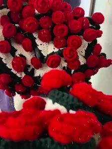 [ Finished Product Delivery ] Flower Bouquet Blanket Handmade Crocheted Flower Blanket Knitted Throw Blanket Gift for Girlfriend Best Friend Valentines Day LZD