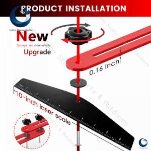 Stair Tread Template Tool - Step Measuring Jig with Ruler and Angle - 10.2In to 60In Guage Wizard Scribe Tool Cutting Guides