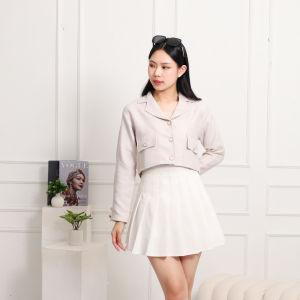 LONAIRE 5520# - Blazer Crop Cardigan Premium Atasan Wanita Tweed Premium