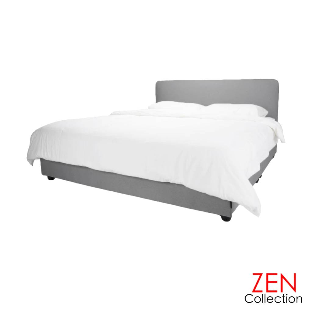 เตียง ZEN Collection นอน ฐาน หัว หุ้มผ้า โครงไม้เต็ง 6 ฟุต 5 ฟุต 3.6 ฟุต (ไม่รวมที่นอน) NEW YORK Bedding Frame