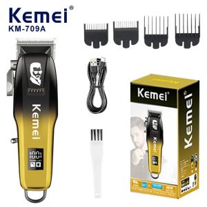 Kemei KM-709A  Professional Hair Cutting Machine Electric Hair Clipper Cordless Trimmer For Men Rechargeable Shaver Styling Tool