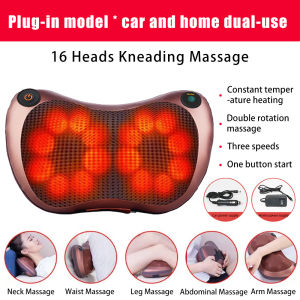 Bantal Pijat Multifungsi Bantal Pijat 16 Bola/Pijat mobil rumah/pijat leher/pijat punggung massagers