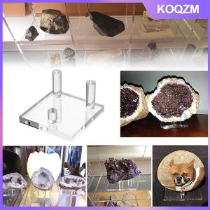 KOQZM Acrylic Display Stand Holder Suport Shelf Base For Minerals Rock Specimens Geode Stones Jewelry Small Collectibles Display Rack