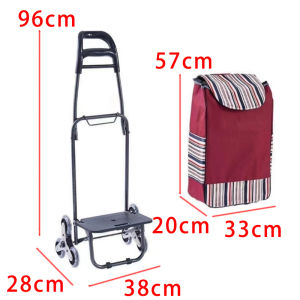 Shopping cart trolley with bag portable folding multi-purpose shopping products trolley large capacity