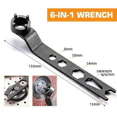 Four Jaw Angle Grinder Wrench High Strength Universal Spanner Adjustable Disassembly Repair Tools