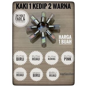 (SEPASANG) LAMPU LED BEMPER KAKI 1 24VOLT NYALA 2 WARNA FADE DAN STROBO