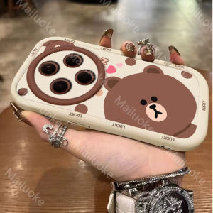 OPPO Find X8 Case OPPO Find X8 Pro Crooked Head Bear phone case silicone full shell simple drop proof protective sleeve soft and cute new model