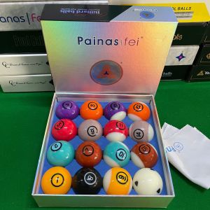 Pinas Phi Gold Crystal TV Billiards Chinese Black Eight Billiard Balls American Nine Ball 16 Color Standard Large Billiard Balls