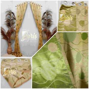 Gorden Jendela Pendek 1 Set Model Smokring Lobang Ring 12 Motif Bolak Balik Depan Belakang - Lebar 140cm, Tinggi 150cm-250cm - Bahan Blackout Grade A - Gratis Tali Samping dan Hook Cantollan
