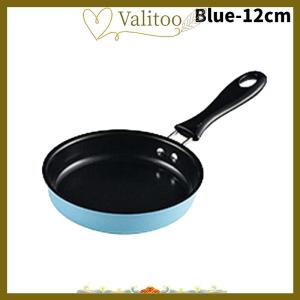 [Valitoo] Mini Frying Pan Stainless Steel Prevent Stick Induction Pot Round Breakfast Small Fry Egg Pan With Long Handle Kitchen Gadgets