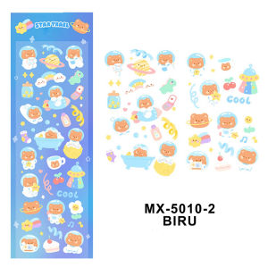 Sticker Aesthetic Motif Kartun Lucu Waterproof Dekorasi DIY Diary Scrapbook MX-5010 NOMIDE