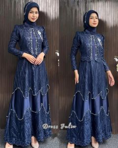 COD Dress Terbaru Julia Dress Vevlet apk Tille Payet Dress Lebaran Gamis Termurah Dress Kondangan