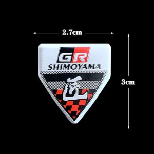 Nhãn Dán Huy Hiệu Phía Sau Xe Ô Tô Logo Toyota GR Nhãn Dán Bảng Điều Khiển Trung Tâm Bảng Điều Khiển Nội Thất TOYOTA GAZOO Bằng Nhôm