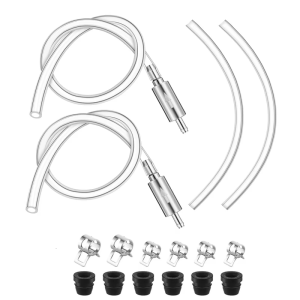 Clutch Brake Fluid Bleeder Hose Motorcycle Brake Bleeder Kit with Caps and Clamp Hydraulic Brake System Bleeding Tool