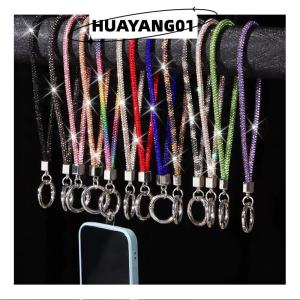 HUAYANG01 [2023 new HOT FASHION] lazlook Luxury Mobile Phone Wrist Straps Glitter Rhinestone Phone Lanyard Keychain Hanging Anti-lost Rope