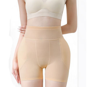 Women Seamless Padding Shaper Panties Nude High-waisted Padded Buttocks Peach Hips Butt Lifter