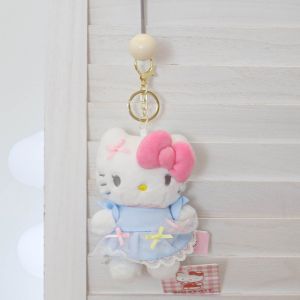 ZEEMIN Christmas and Halloween gifts Kawaii Sanrio Hello Kitty Plush Keychain Pendant Holder Key Chain Car Keyring Mobile Phone Bag Hanging Jewelry