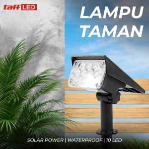 Lampu Taman Hias Tancap Tenaga Solar Power Waterproof 10 LED 2835 TaffLED - TS-G2202 / Lampu taman hias sorot tenaga surya anti air