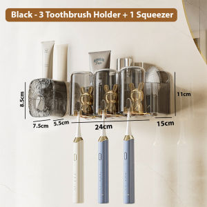 ⚡️SG SELLER⚡️Wall-Mounted Bathroom Organizer – Toothbrush Holder Toothpaste Dispenser & Toilet Storage Rack