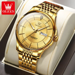 OLEVS 9927 Automatic Mechanical Fashion Watches For Men Waterproof Stainless Steel Band Men Wristwatch Calendar Week Display