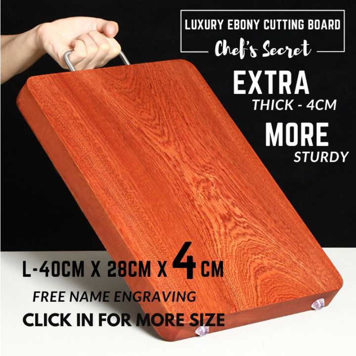 Malaysia Ready Stock | Wooden Ebony Solid Wood Cutting Board - Anti ...