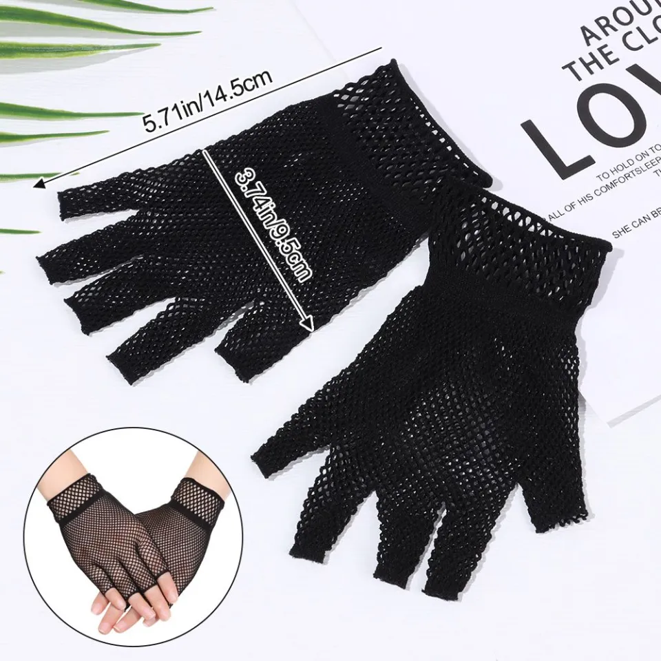 1 x Half-finger Gloves Fashion Women Men Half-finger Stretch Short