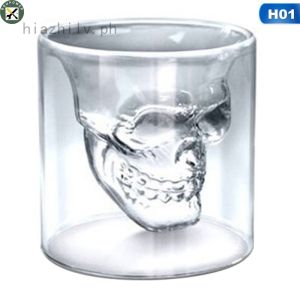BouPower hiazhilv Crystal Skull Head Vodka Shot Whiskey Wine Drinking Glass Decanter Cup Faddish