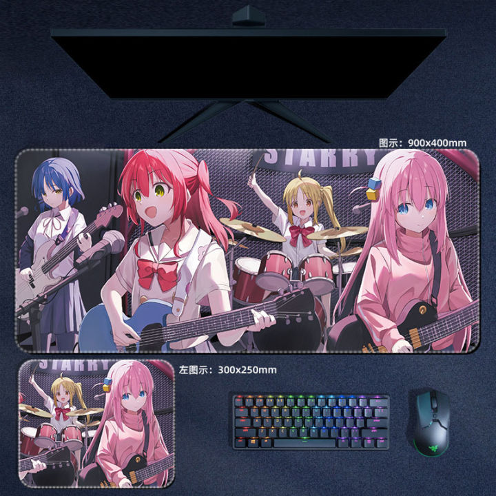 Anime Bocchi the Rock! Mouse Pad Gotou Ryou Nijika kuyo Hitori Mousepad Computer Laptop Gamer Pad Gaming Accessories Desk Mat