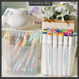 [Creative] Large Capacity Desktop Storage Pen Holder Desk Organizer Pencil Display Cup Simple Office School Supplies Stationery Box