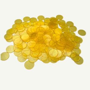 SOUMNS SPORTS 100Pcs Plastic Round Counting Chips Lightweight Colorful Game Tokens  Transparent Montessori Bingo Chips Montessori Learning