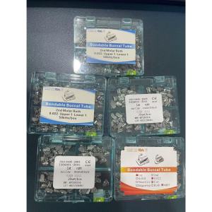 200 PCS 50set/box Single Buccal Tube Dental blue box Buccal Tube 022 1st/2nd Non-Conv