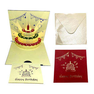 RS Kartu Ucapan Pop Up 3D Tulisan Happy Birthday Dengan MUSIC. R1200