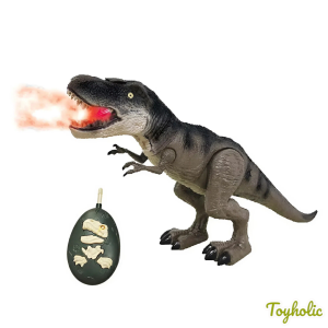 Đồ chơi khủng long bạo chúa t-rex cao cấp điều khiển phát ra tiếng gầm và phun khói và đèn mắt di chuyển như thật
