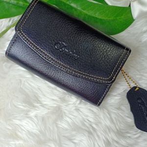 zerinne Premium Elegant Small Flap Wallet 6-inch Long Card Holder with Strap