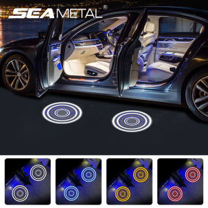 SEAMETAL Car Door Welcome Light Car Door Projection Atmosphere Light Modified Car Door Light Projection Wireless Door Sensor Light
